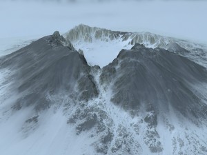 snow mountain Modello 3D