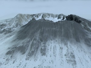 snow mountain Modello 3D