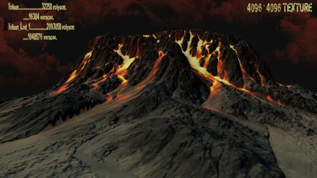 volcano mountain 3D Model .c4d .max .obj .3ds .fbx .stl .blend 
