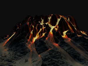 volcano mountain Modèle 3D