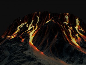 volcano mountain Modèle 3D