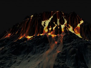 volcano mountain Modèle 3D