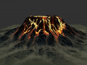 volcano mountain Modèle 3D
