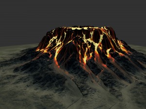 volcano mountain Modèle 3D