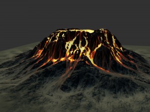volcano mountain Modèle 3D