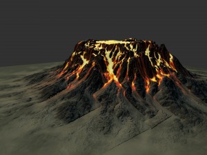 volcano mountain Modèle 3D
