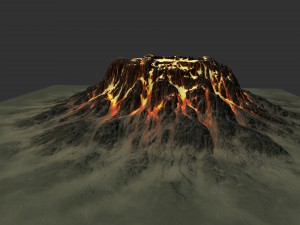 volcano mountain Modèle 3D