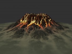volcano mountain Modèle 3D
