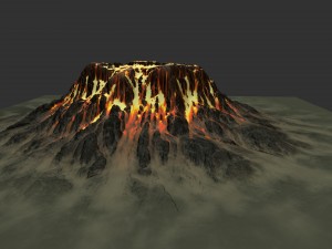 volcano mountain Modèle 3D