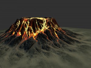 volcano mountain Modèle 3D