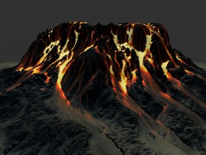 volcano mountain Modèle 3D