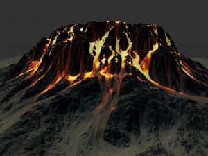 volcano mountain Modèle 3D