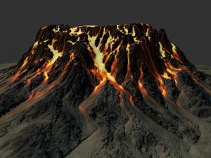 volcano mountain Modèle 3D