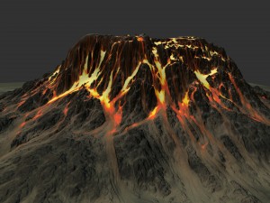 volcano mountain Modèle 3D