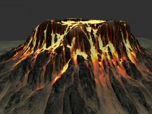 volcano mountain Modèle 3D