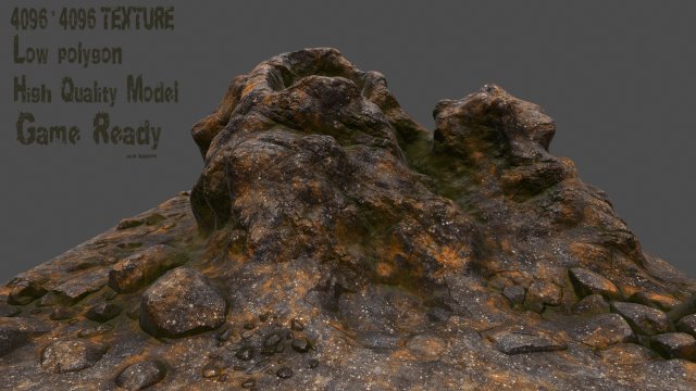 rock 3D Модель .c4d .max .obj .3ds .fbx .stl .blend 