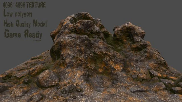 चट्टान 3D मॉडल .c4d .max .obj .3ds .fbx .stl .blend 
