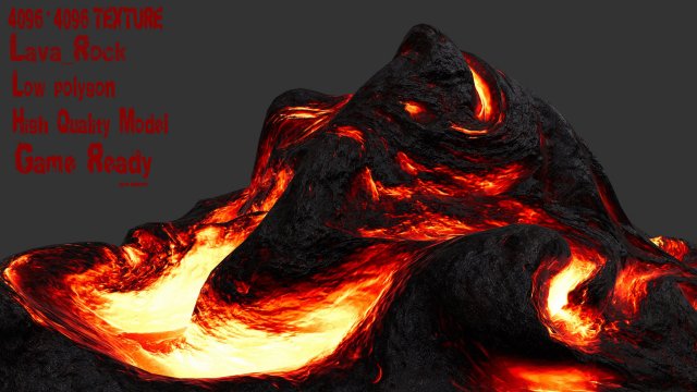 lava rock Model 3D .c4d .max .obj .3ds .fbx .stl .blend 