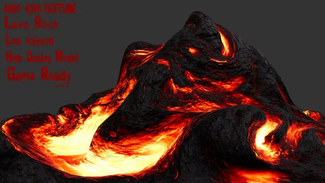 lava rock 3D Model .c4d .max .obj .3ds .fbx .stl .blend 