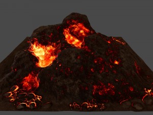 lava rock 3D 模型
