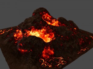 lava rock 3D 模型
