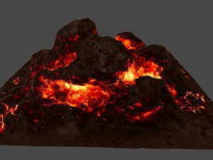 lava rock 3D 模型