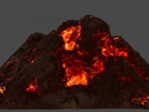 lava rock 3D 模型