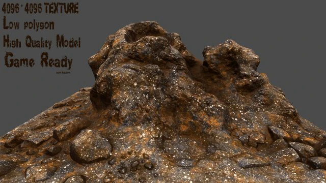 rock 3D Model .c4d .max .obj .3ds .fbx .stl .blend