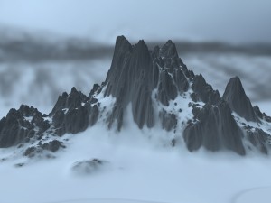 snow mountain Model 3D