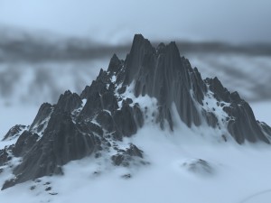 snow mountain Model 3D