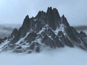 snow mountain Model 3D