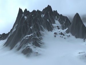 snow mountain Model 3D