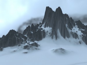 snow mountain Model 3D