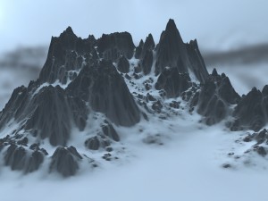 snow mountain Model 3D
