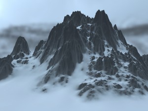 snow mountain Model 3D