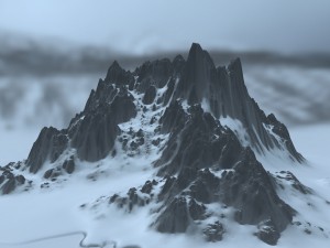snow mountain Model 3D
