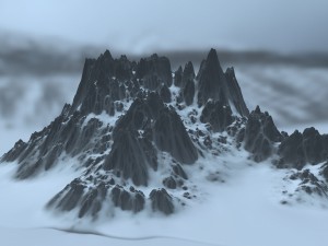 snow mountain Model 3D