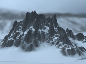 snow mountain Model 3D