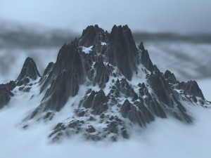 snow mountain Model 3D