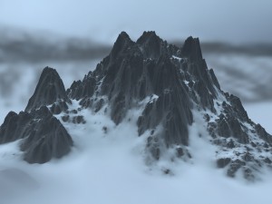 snow mountain Model 3D