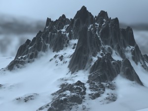 snow mountain Model 3D