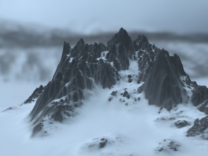 snow mountain Model 3D