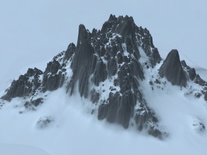 snow mountain Model 3D