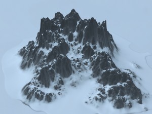 snow mountain Model 3D