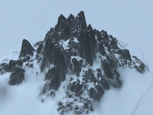 snow mountain Model 3D