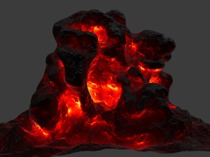 lava rock 3D मॉडल