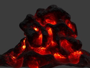 lava rock 3D मॉडल