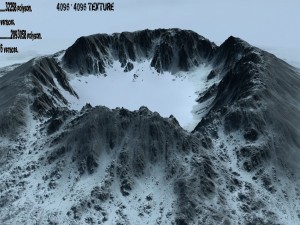 snow mountain 1 Modello 3D