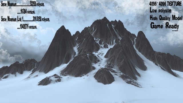 snow moutain 9 Modelo 3D .c4d .max .obj .3ds .fbx .stl .blend 