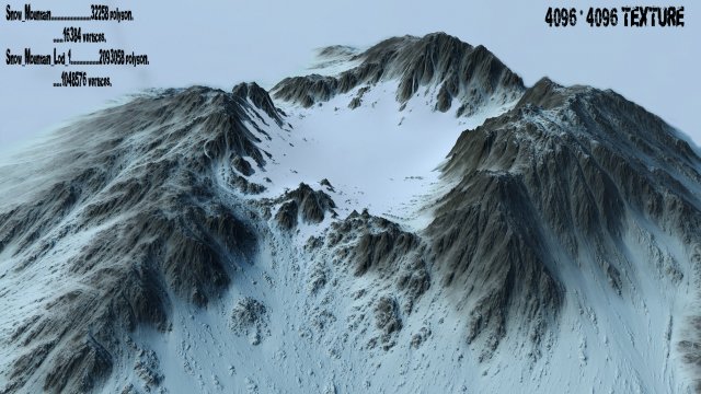 snow mountain6 3Dモデル .c4d .max .obj .3ds .fbx .stl .blend 